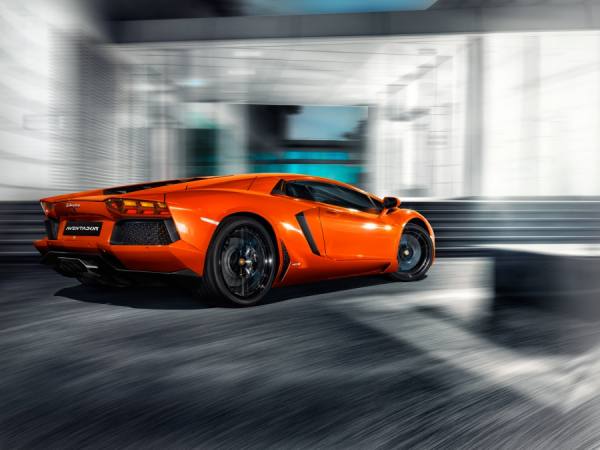 Photograph Migs  Lamborghini Aventador Lp700 Rear 3q Motion on One Eyeland
